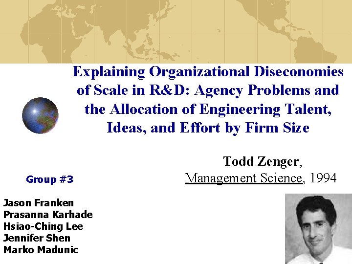 Explaining Organizational Diseconomies of Scale in R&D: Agency Problems and the Allocation of Engineering