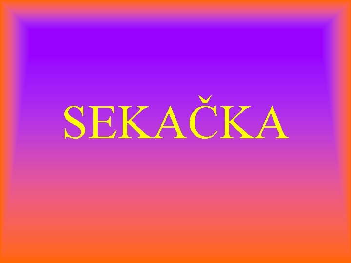 SEKAČKA 