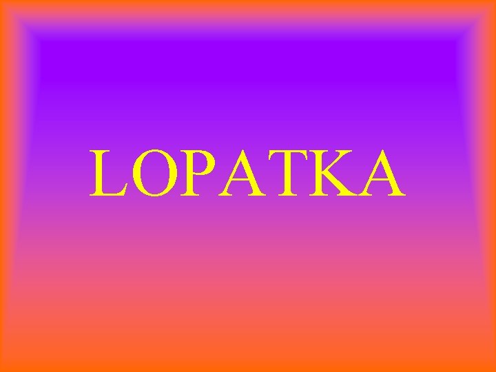 LOPATKA 