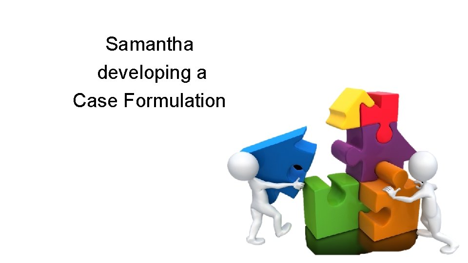 Samantha developing a Case Formulation 