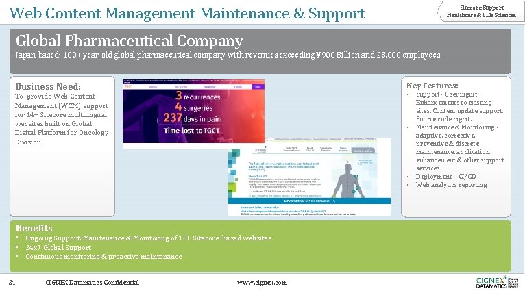 Web Content Management Maintenance & Support Sitecore Support Healthcare & Life Sciences Global Pharmaceutical Web Content Management Maintenance & Support Sitecore Support Healthcare & Life Sciences Global Pharmaceutical