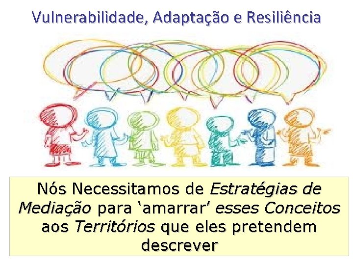 Vulnerabilidade, Adaptação e Resiliência Nós Necessitamos de Estratégias de Mediação para ‘amarrar’ esses Conceitos