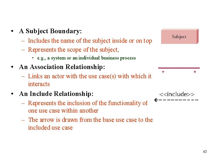  • A Subject Boundary: – Includes the name of the subject inside or