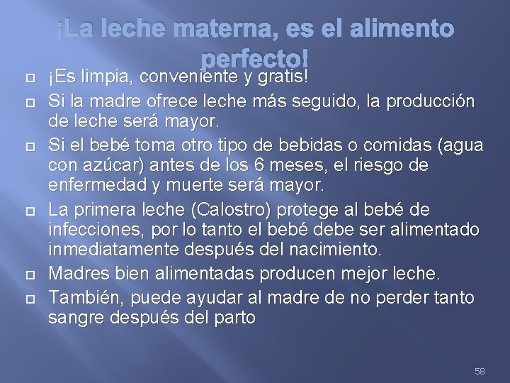 ¡La leche materna, es el alimento perfecto! ¡Es limpia, conveniente y gratis! Si la