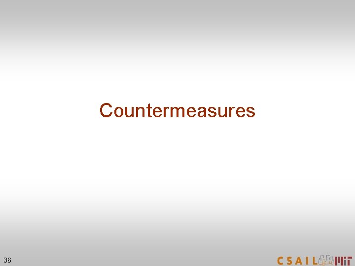 Countermeasures 36 