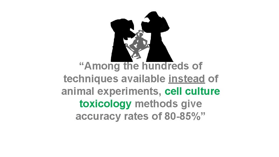 “Among the hundreds of techniques available instead of animal experiments, cell culture toxicology methods