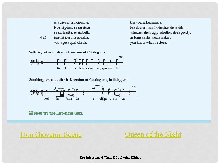 Don Giovanni Scene Queen of the Night The Enjoyment of Music 11 th, Shorter Don Giovanni Scene Queen of the Night The Enjoyment of Music 11 th, Shorter