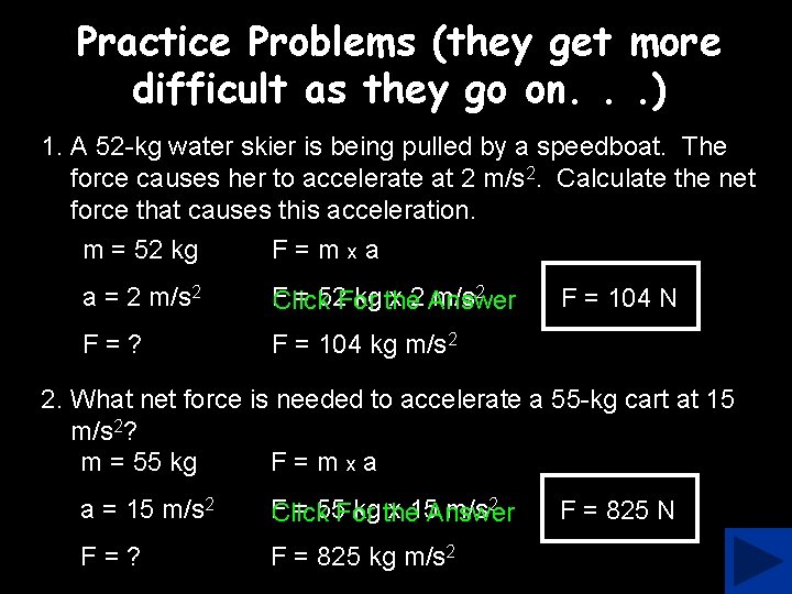 Practice Problems (they get more difficult as they go on. . . ) 1.