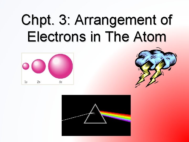 Chpt. 3: Arrangement of Electrons in The Atom 