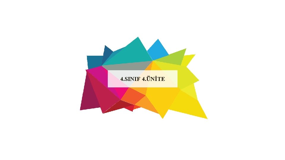 4. SINIF 4. ÜNİTE 