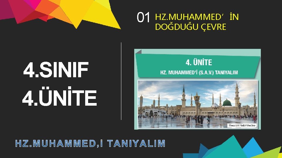 01 HZ. MUHAMMED’İN DOĞDUĞU ÇEVRE 4. SINIF 4. ÜNİTE 