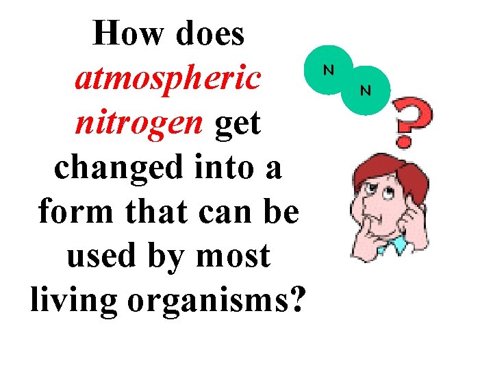 How does atmospheric nitrogen get changed into a form that can be used by