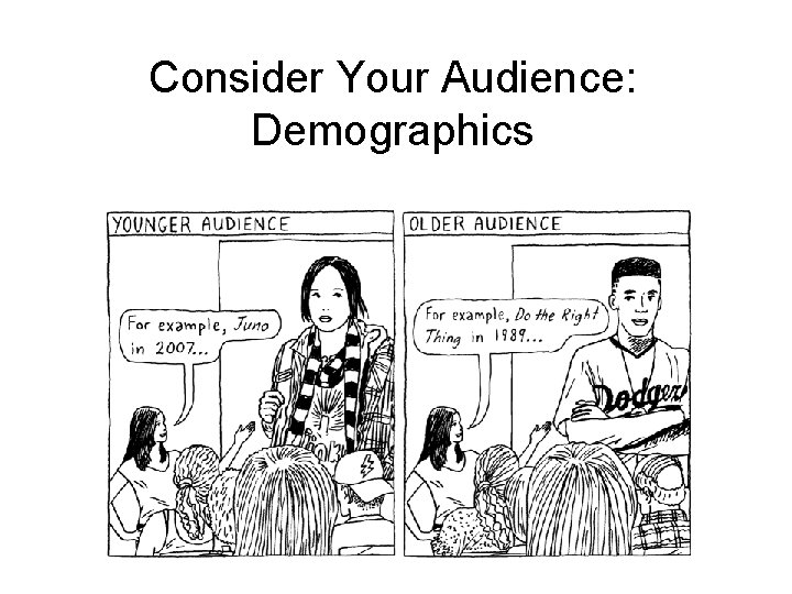 Consider Your Audience: Demographics 