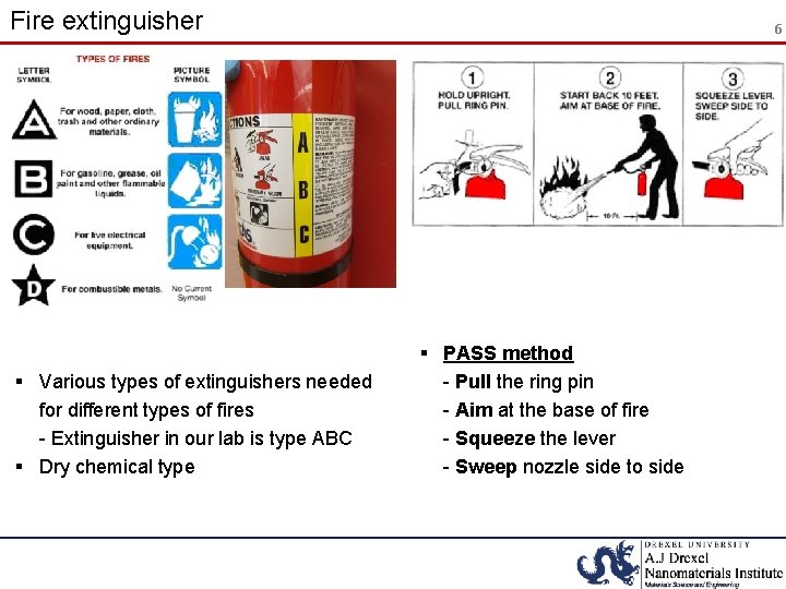 Fire extinguisher § Various types of extinguishers needed for different types of fires -