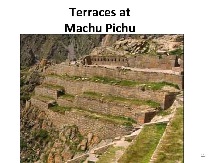 Terraces at Machu Pichu Globalization & Diversity: Rowntree, Lewis, Price, Wyckoff 11 
