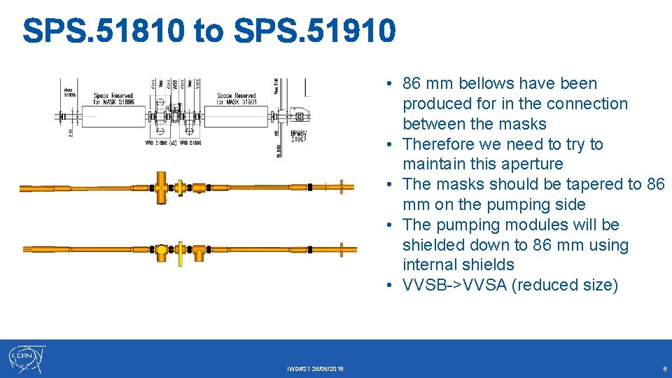 SPS. 51810 to SPS. 51910 • 86 mm bellows have been produced for in