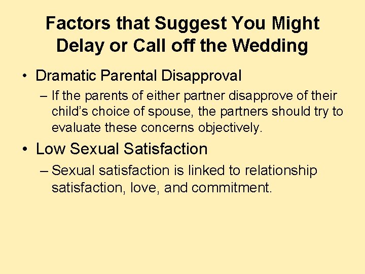 Factors that Suggest You Might Delay or Call off the Wedding • Dramatic Parental Factors that Suggest You Might Delay or Call off the Wedding • Dramatic Parental