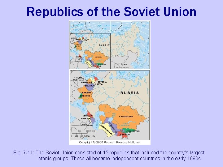 Republics of the Soviet Union Fig. 7 -11: The Soviet Union consisted of 15