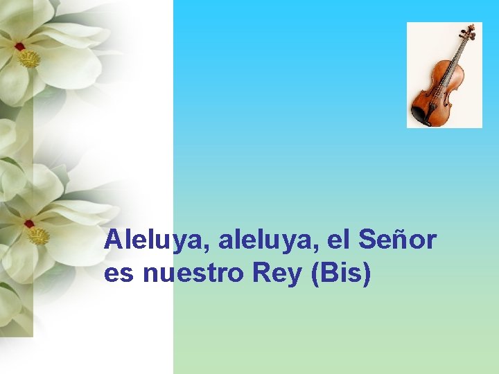 Aleluya, aleluya, el Señor es nuestro Rey (Bis) 