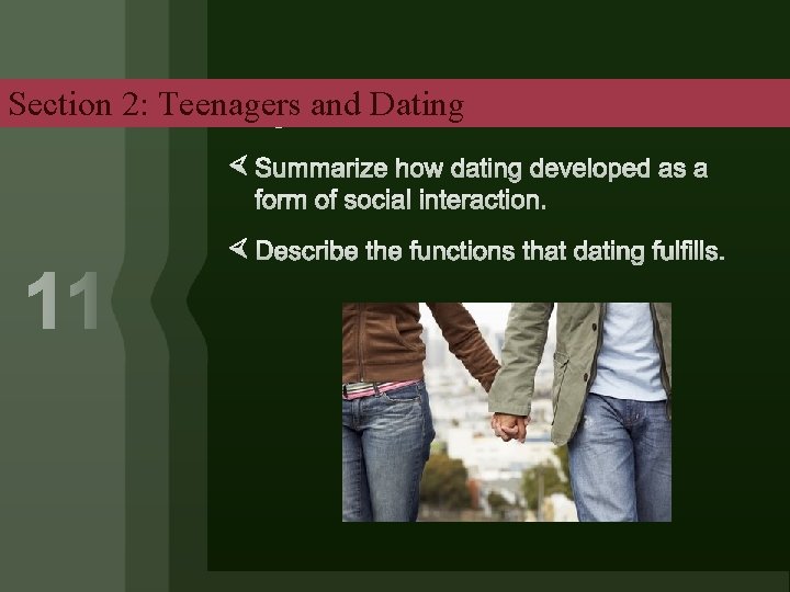 Section 2: Teenagers and Dating 