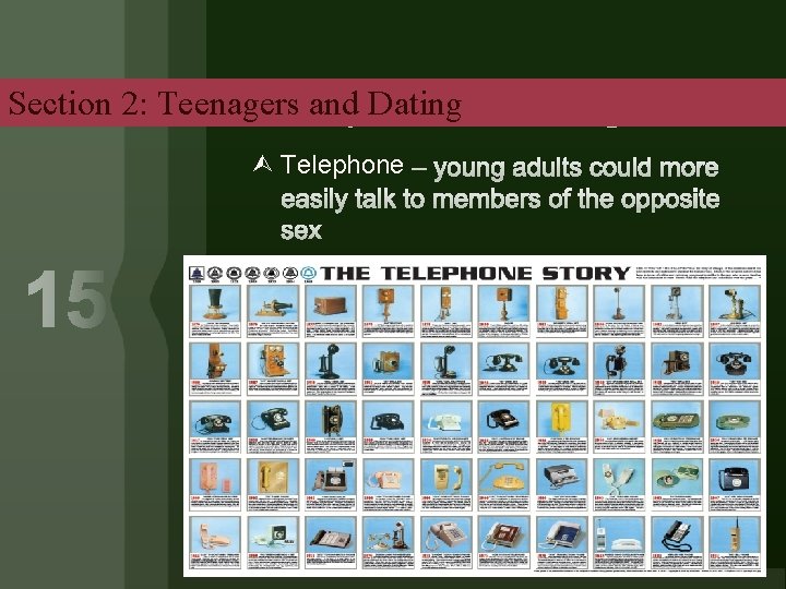 Section 2: Teenagers and Dating Telephone 