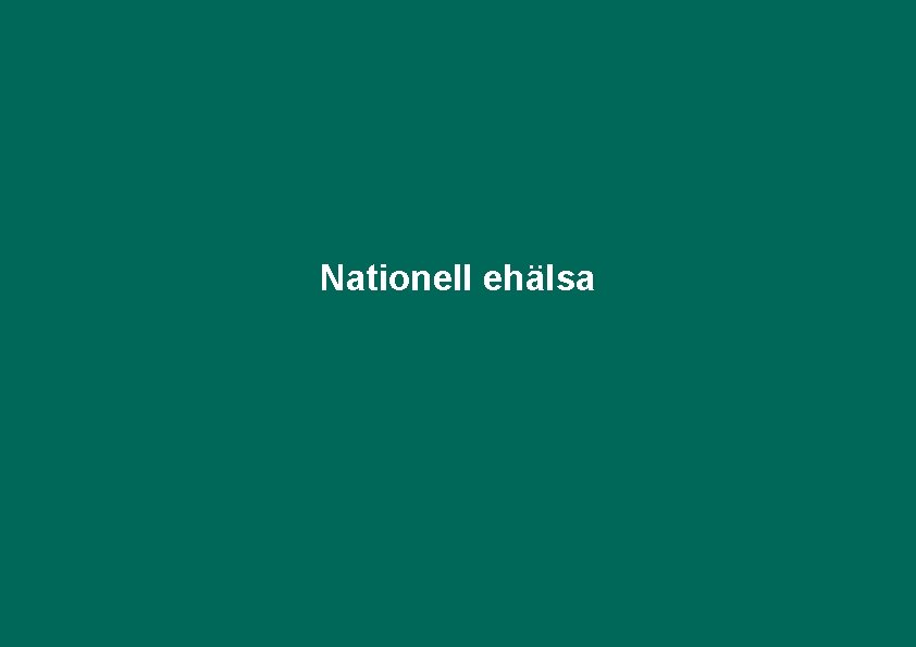 Nationell ehälsa 