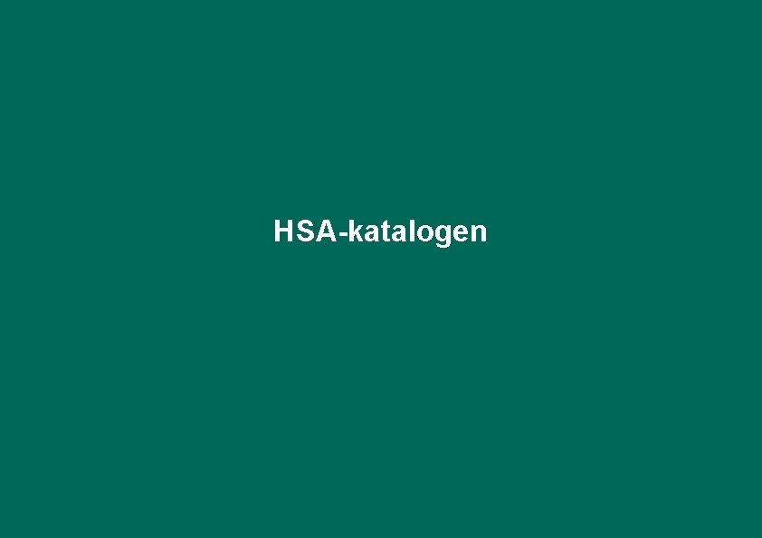 HSA-katalogen 