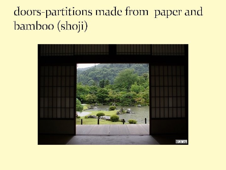 doors-partitions made from paper and bamboo (shoji) 