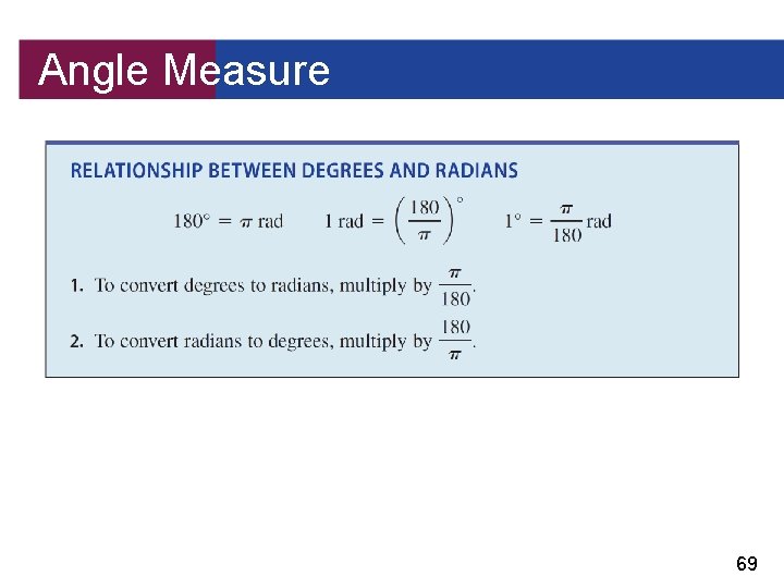 Angle Measure 69 