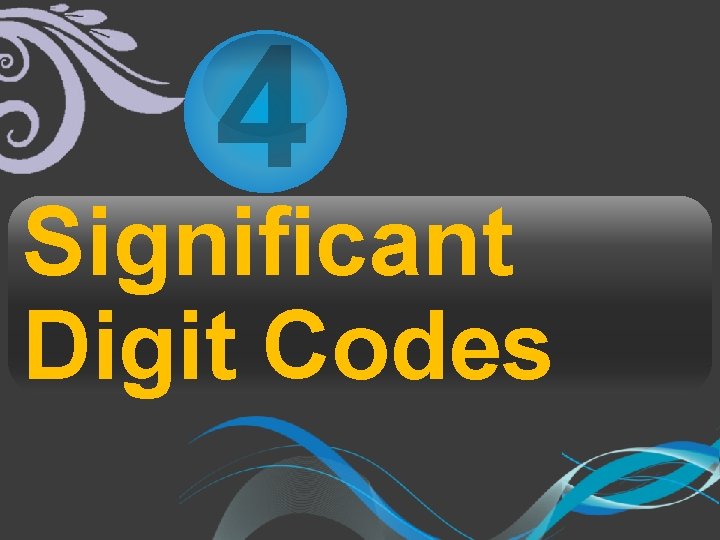 4 Significant Digit Codes 