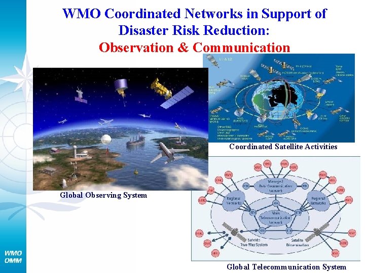 WMO Coordinated Networks in Support of Disaster Risk Reduction: Observation & Communication Coordinated Satellite