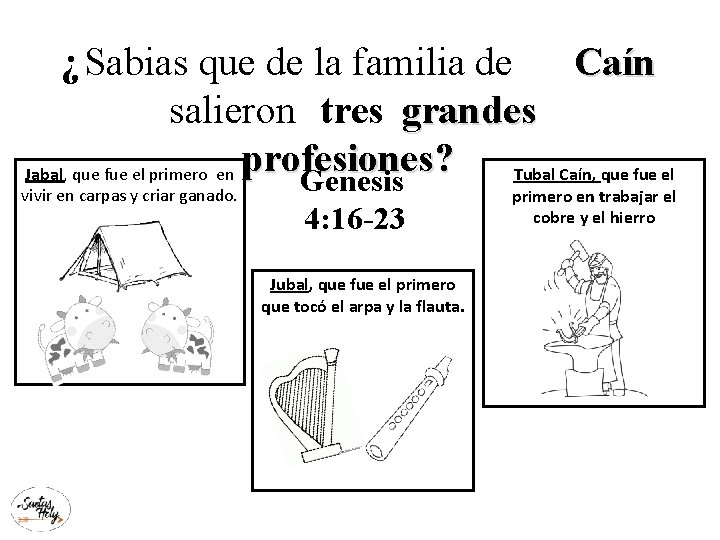 ¿Sabias que de la familia de Caín salieron tres grandes Jabal, que fue el