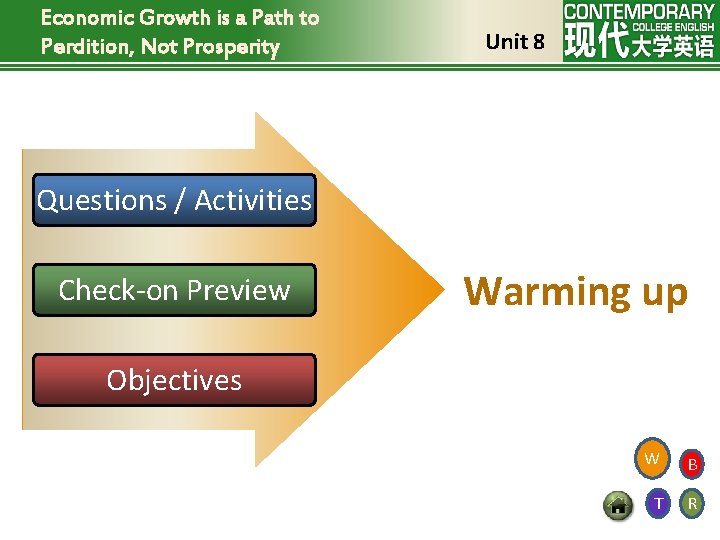 Economic Growth is a Path to Perdition, Not Prosperity Unit 8 Questions / Activities