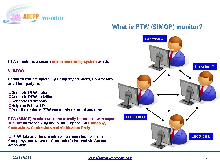 monitor What is PTW (SIMOP) monitor? Location A PTW monitor is a secure online