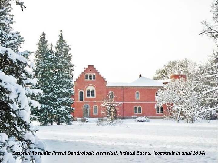 Castelul Rosu din Parcul Dendrologic Hemeiusi, judetul Bacau. (construit in anul 1864) 