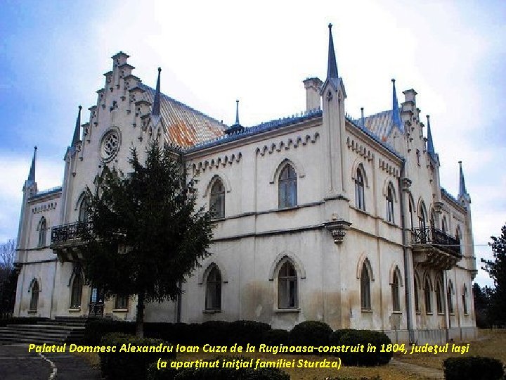 Palatul Domnesc Alexandru Ioan Cuza de la Ruginoasa-construit în 1804, judeţul Iaşi (a aparținut