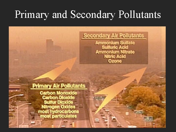 Primary and Secondary Pollutants 