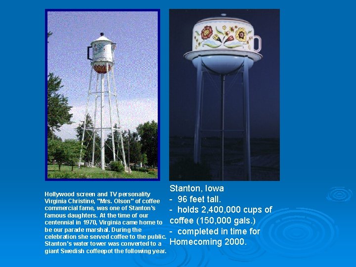 Hollywood screen and TV personality Virginia Christine, "Mrs. Olson" of coffee commercial fame, was