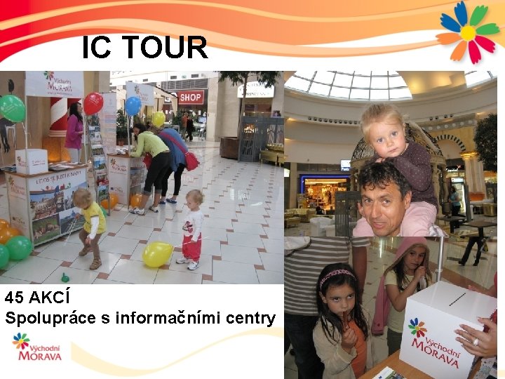 IC TOUR 45 AKCÍ Spolupráce s informačními centry 