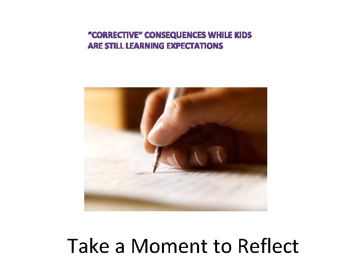 Take a Moment to Reflect 