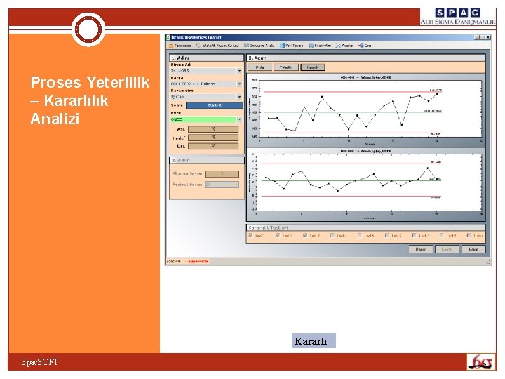 Proses Yeterlilik – Kararlılık Analizi Kararlı Spac. SOFT Proses Yeterlilik – Kararlılık Analizi Kararlı Spac. SOFT