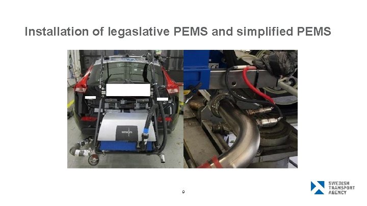 Installation of legaslative PEMS and simplified PEMS 9 