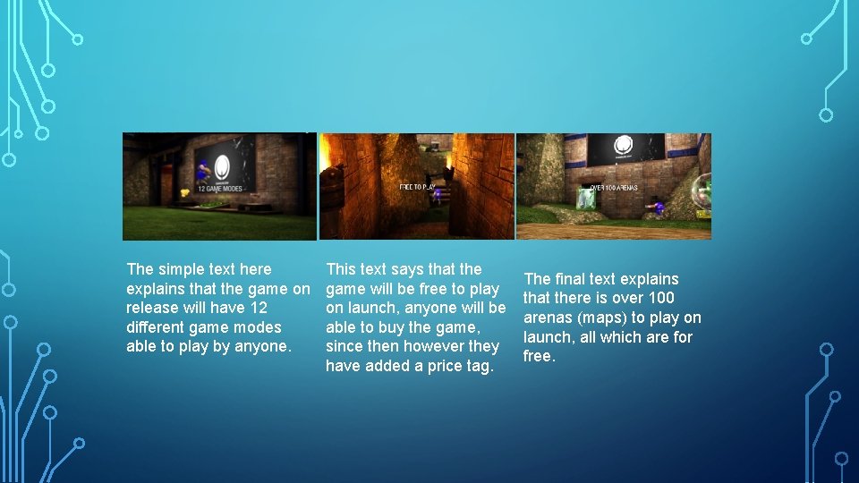 The simple text here explains that the game on release will have 12 different The simple text here explains that the game on release will have 12 different
