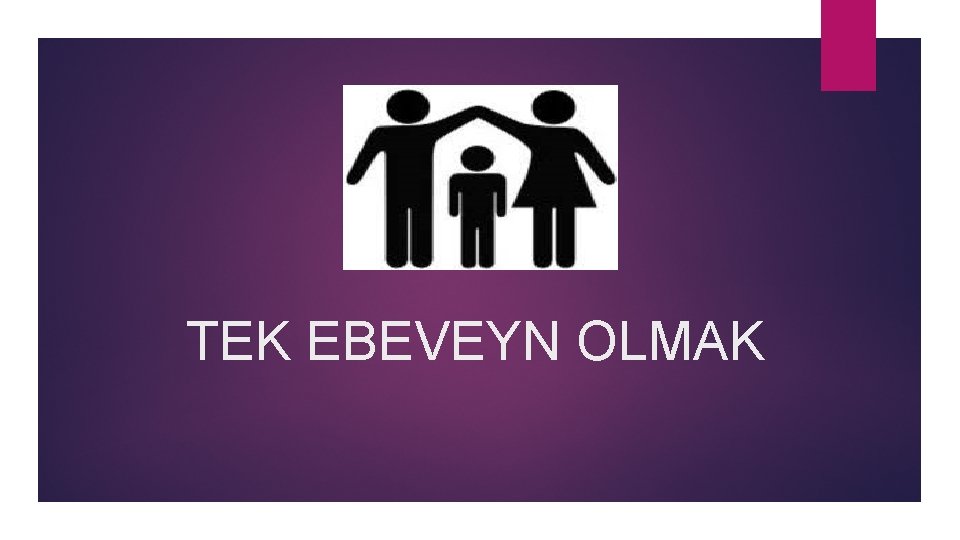 TEK EBEVEYN OLMAK 