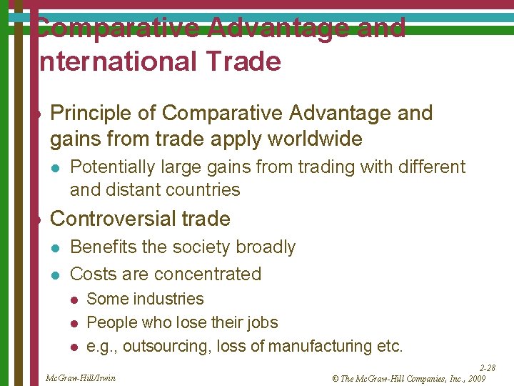 Comparative Advantage and International Trade l Principle of Comparative Advantage and gains from trade