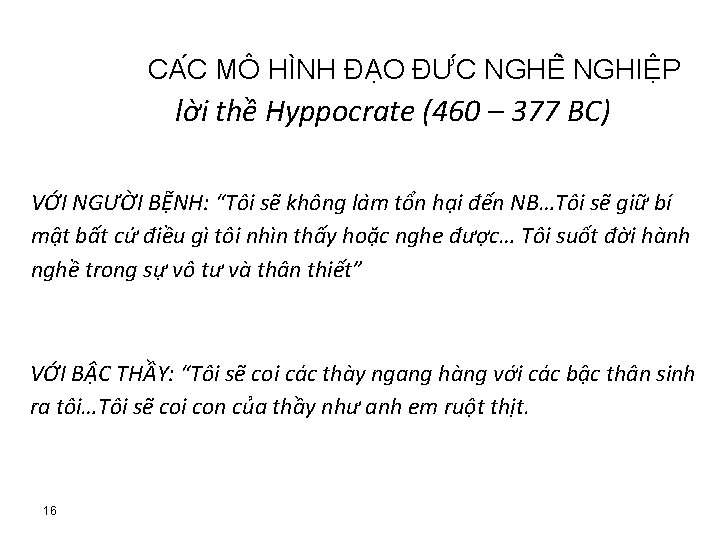 CA C MÔ HI NH ĐA O ĐƯ C NGHÊ NGHIÊ P lời thề CA C MÔ HI NH ĐA O ĐƯ C NGHÊ NGHIÊ P lời thề