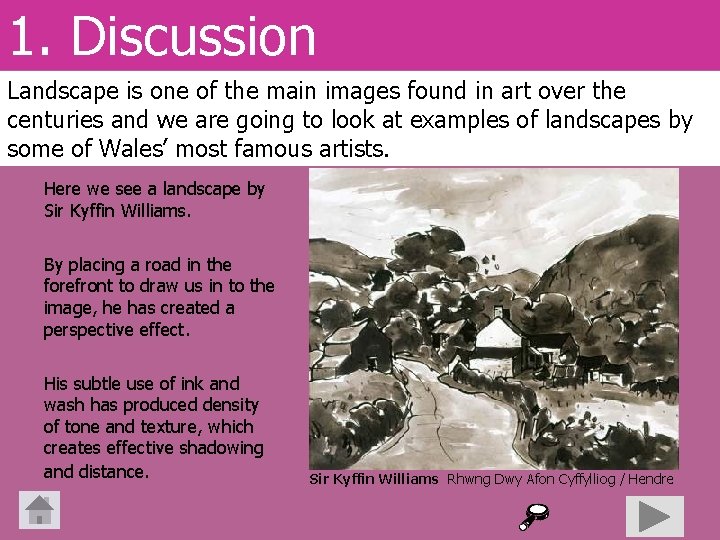 1. Discussion Landscape is one of the main images found in art over the