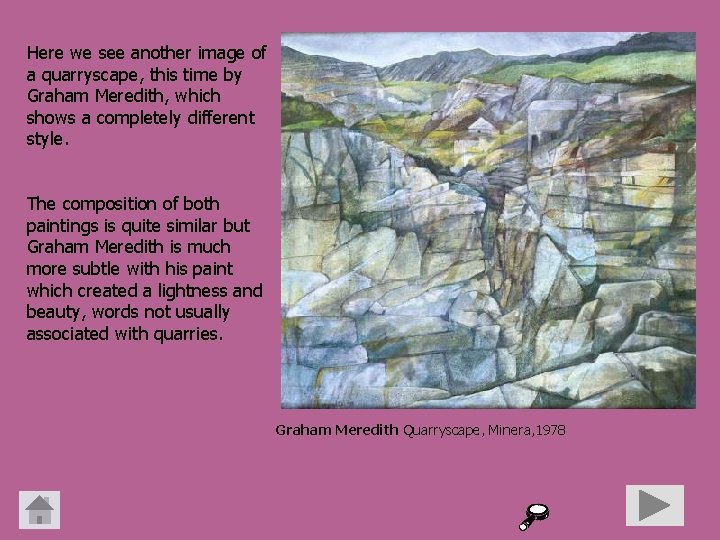 Here we see another image of a quarryscape, this time by Graham Meredith, which