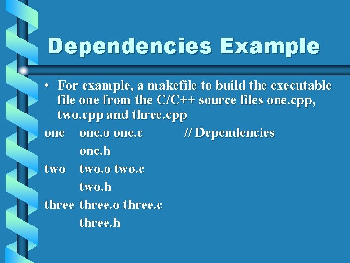 Introduction make is a UNIX utility for building