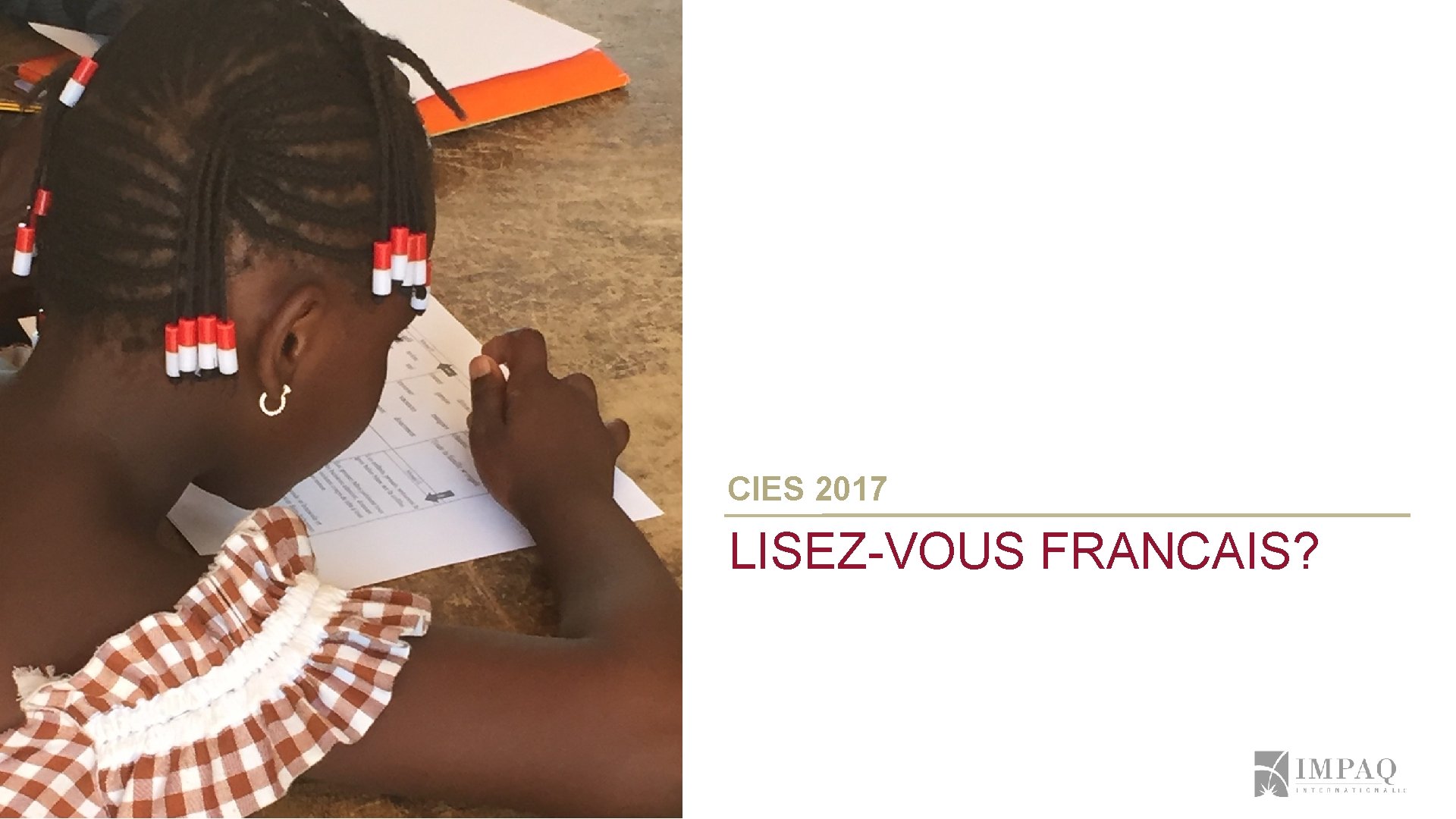 CIES 2017 LISEZ-VOUS FRANCAIS? CIES 2017 LISEZ-VOUS FRANCAIS?